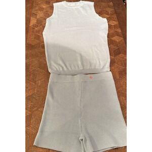New In Package Women's Short‎ Set Baby Blue 2 Piece Knit Jrynoeu